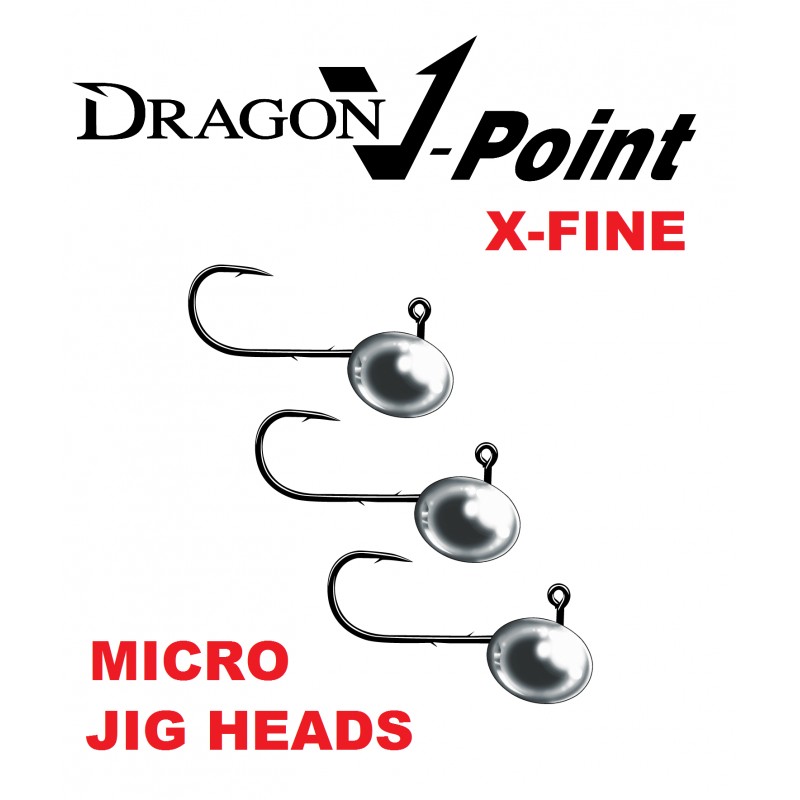 DRAGON jig heads V-point 3 pcs in pack extra sharp size 6/0  choice your weight