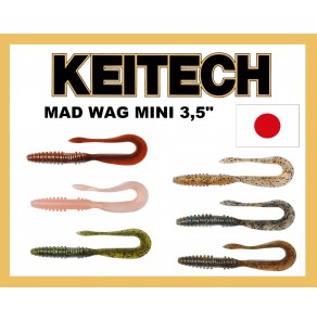 Keitech Mad Wag Mini Grub 3,5" 10pcs