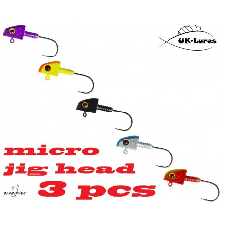 Manyfik Painted Micro Jig Heads - UK-Lures